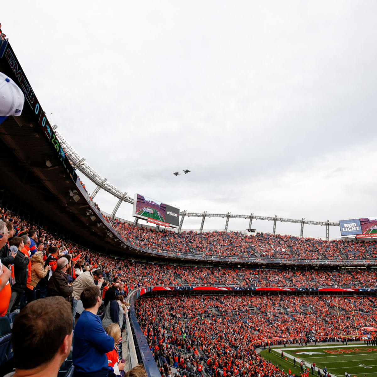 Fire Burns Seats Inside Of Empower Field At Mile High