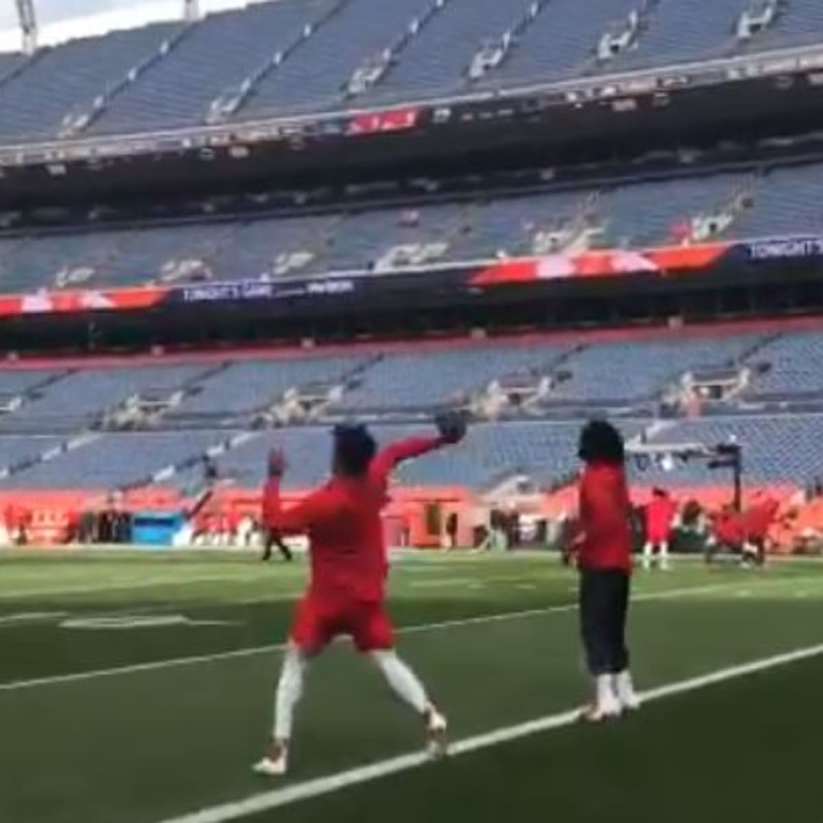 Kansas City Chiefs quarterback Patrick Mahomes wears military-style clothing  during warmups before an NFL football game against the Minnesota Vikings in  Kansas City, Mo., Sunday, Nov. 3, 2019. (AP Photo/Reed Hoffmann Stock