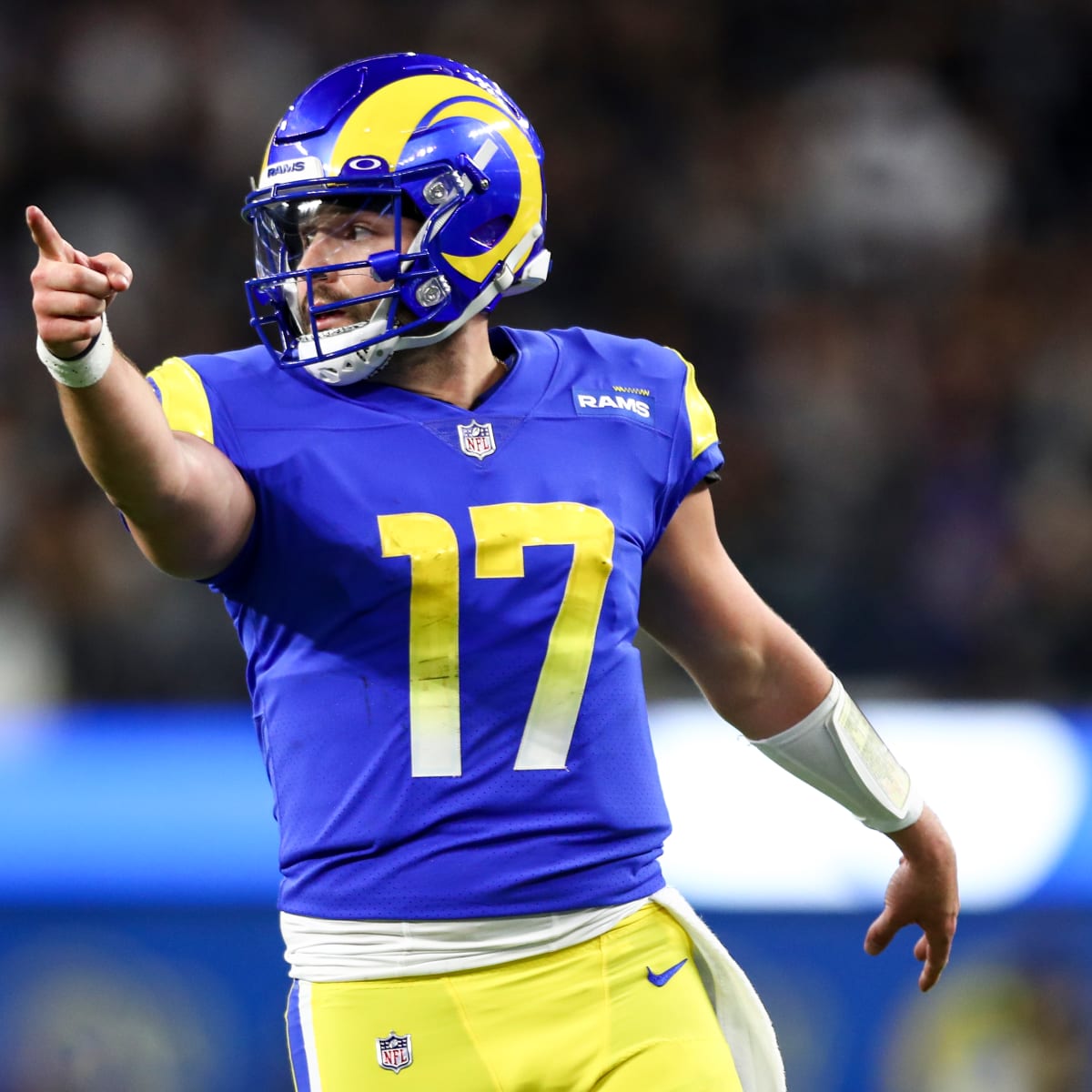 Baker Mayfield Rams Celebration by rattraptees in 2023