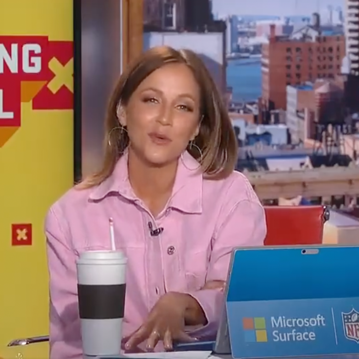 Kay Adams fights back tears in 'Good Morning Football' exit