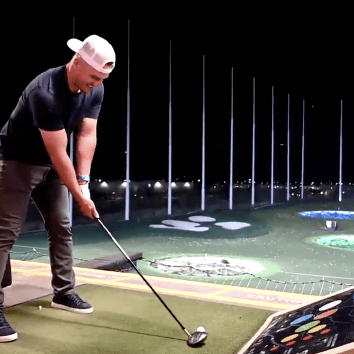 Who had the best swing? ⛳️ #miketrout #mookiebetts #topgolf #onbase, mike  trout top golf