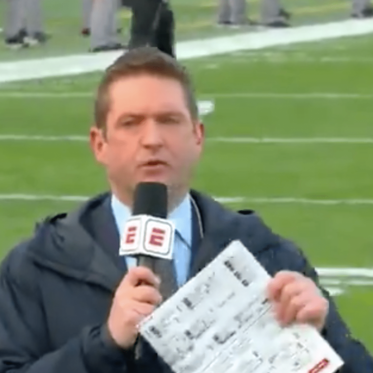 Todd McShay left ABC's Wisconsin-Northwestern broadcast partway through