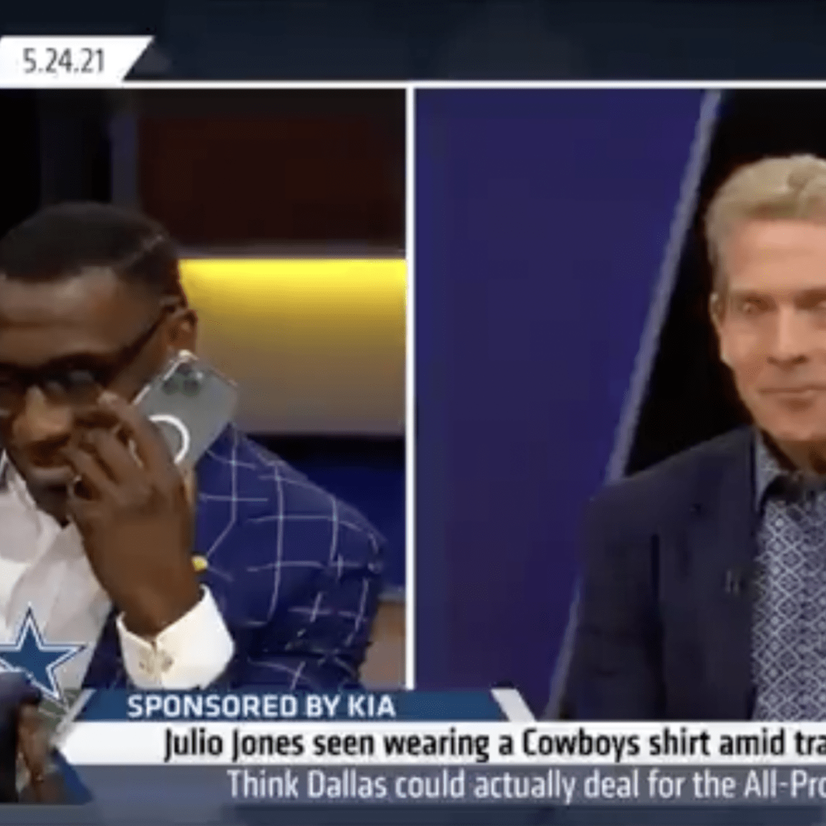 Skip Bayless might replace Shannon Sharpe with Tom Brady's former