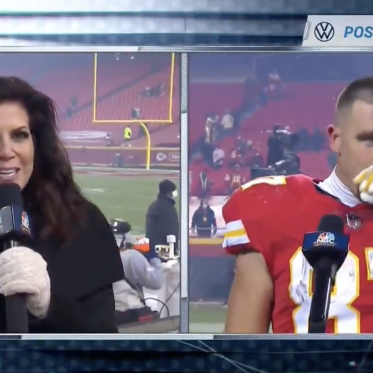 Watch: Travis Kelce quotes Beastie Boys in postgame interview