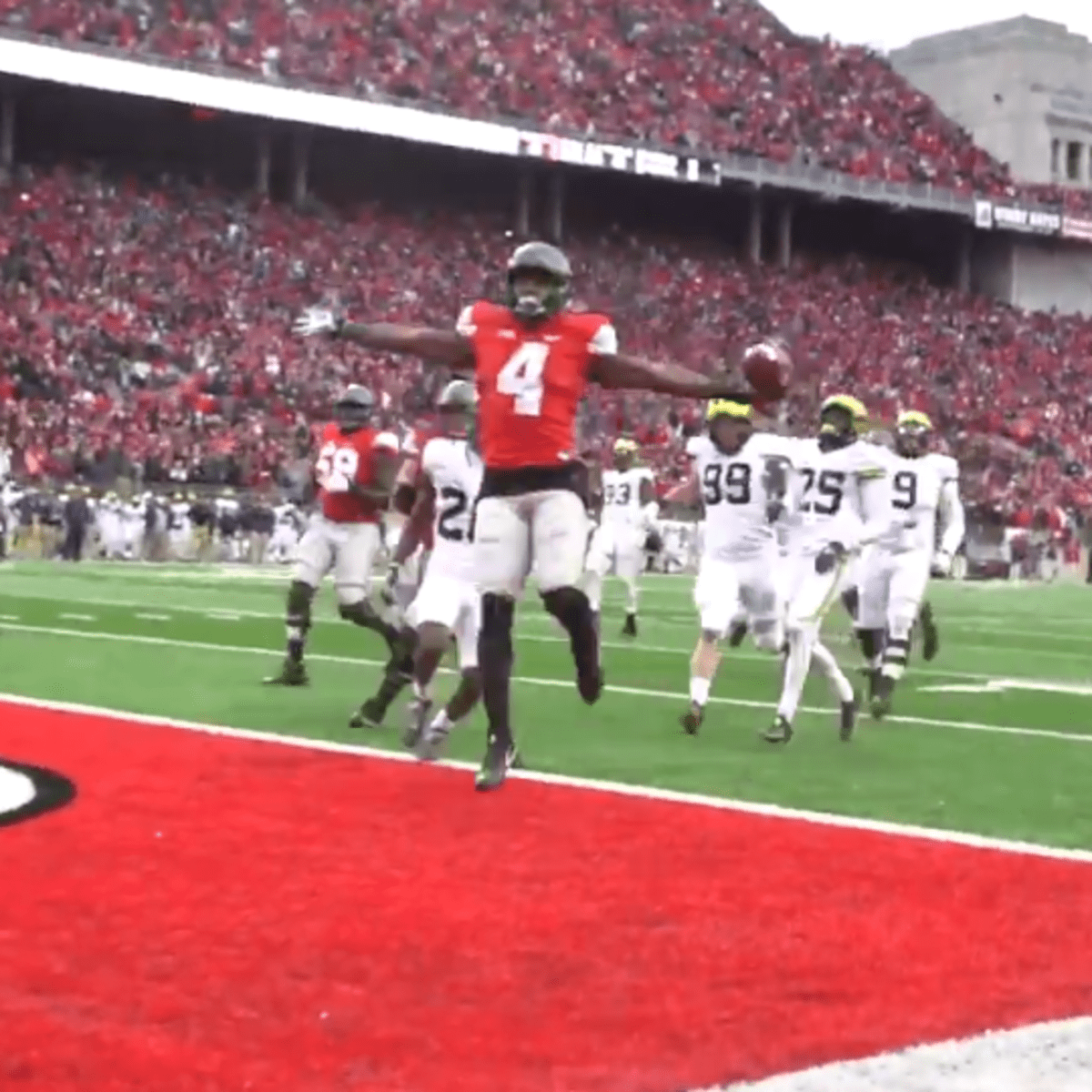 Ohio State Buckeyes, Curtis Samuel Game-Winning TD vs Michigan Art Photo  Print