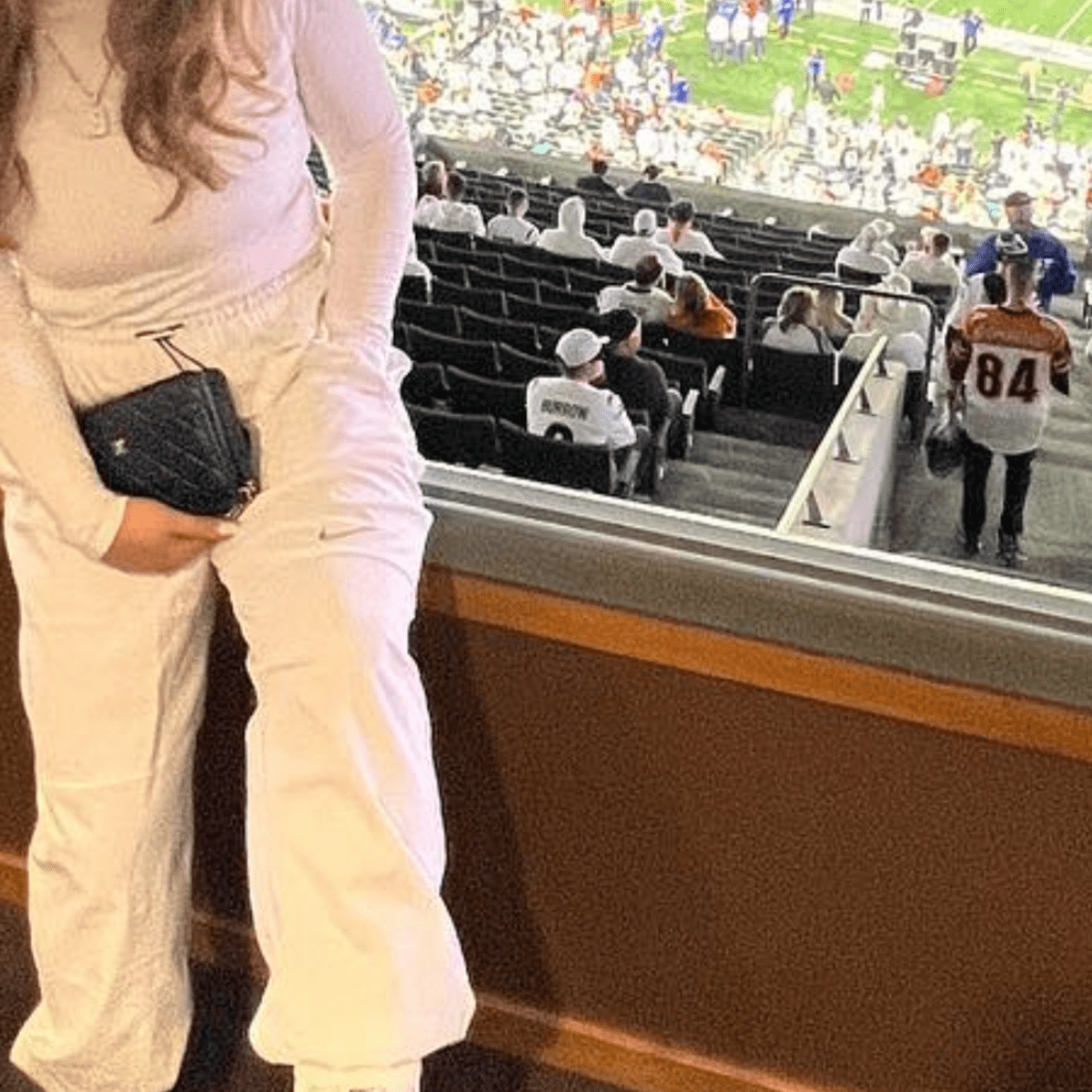 Joe Burrow's girlfriend, Olivia Holzmacher, watches Bengals' dominant win