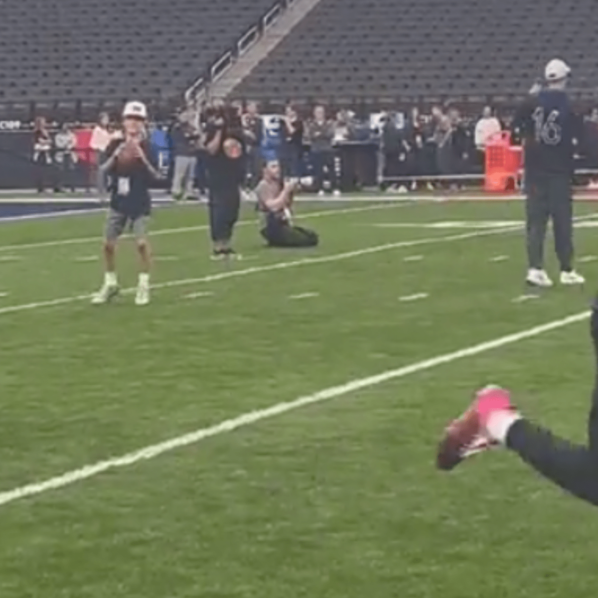 Peyton Manning's 11-year-old son Marshall channels QB at Pro Bowl