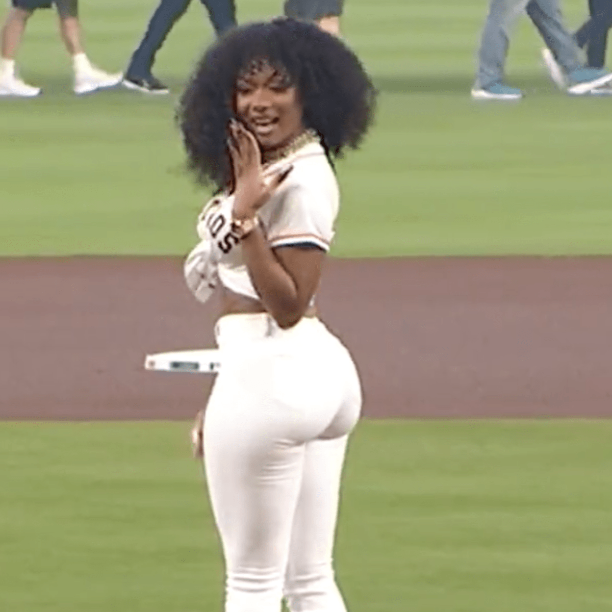 Megan Thee Stallion goes viral after throwing the Houston Astros