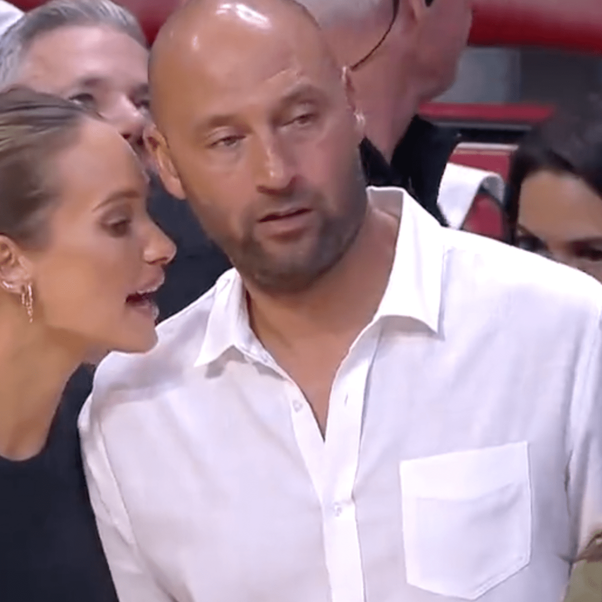 Derek Jeter, Hannah Date Night At Heat Game Just 2.5 Wks After Son's Birth