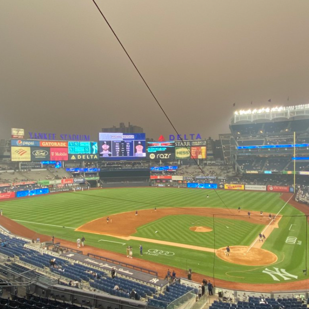 Photos: Yankees Playing Despite Terrible Air Quality Thanks To Canadian  Wildfires - The Spun: What's Trending In The Sports World Today