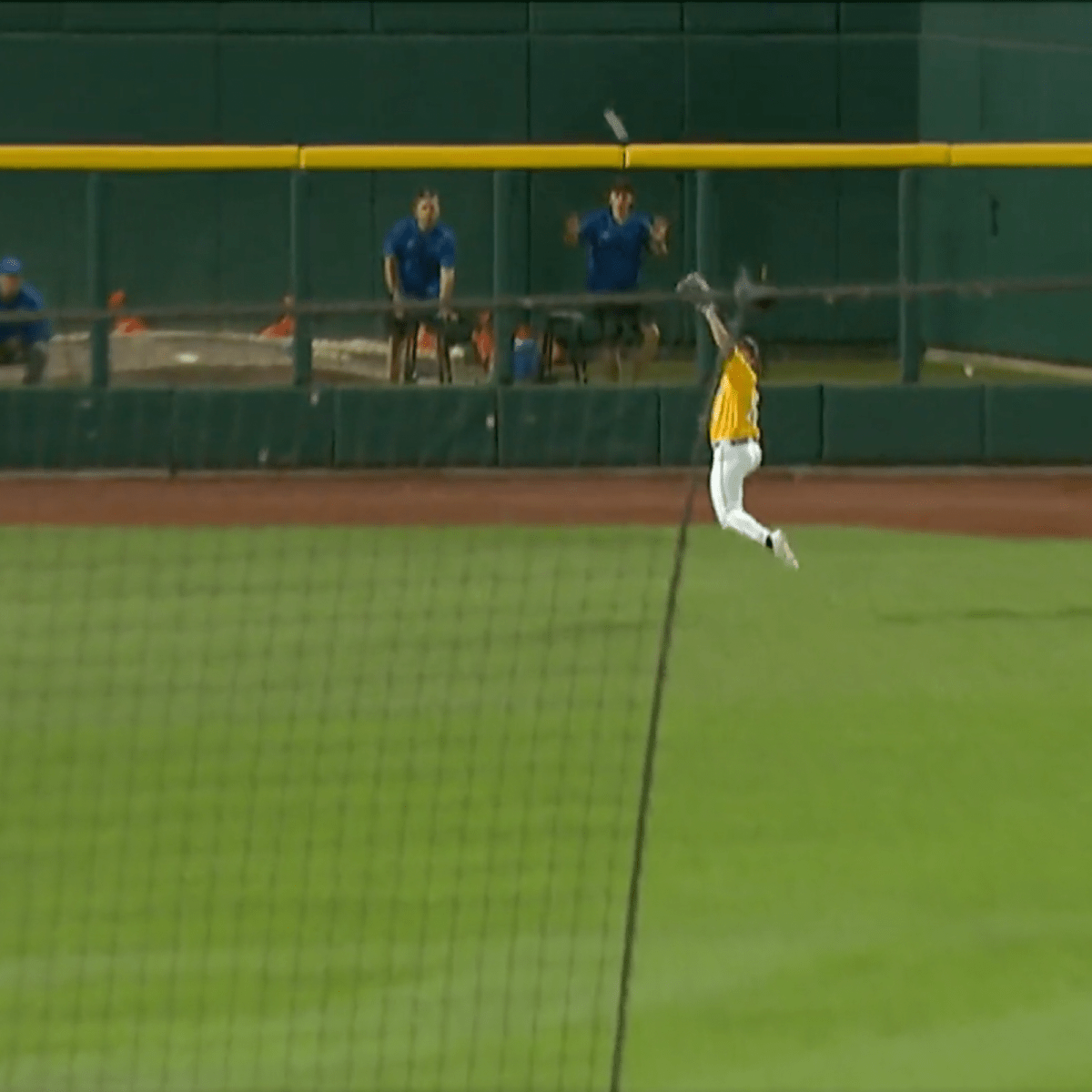 LSU outfielder Josh Pearson (11) throws before an NCAA baseball