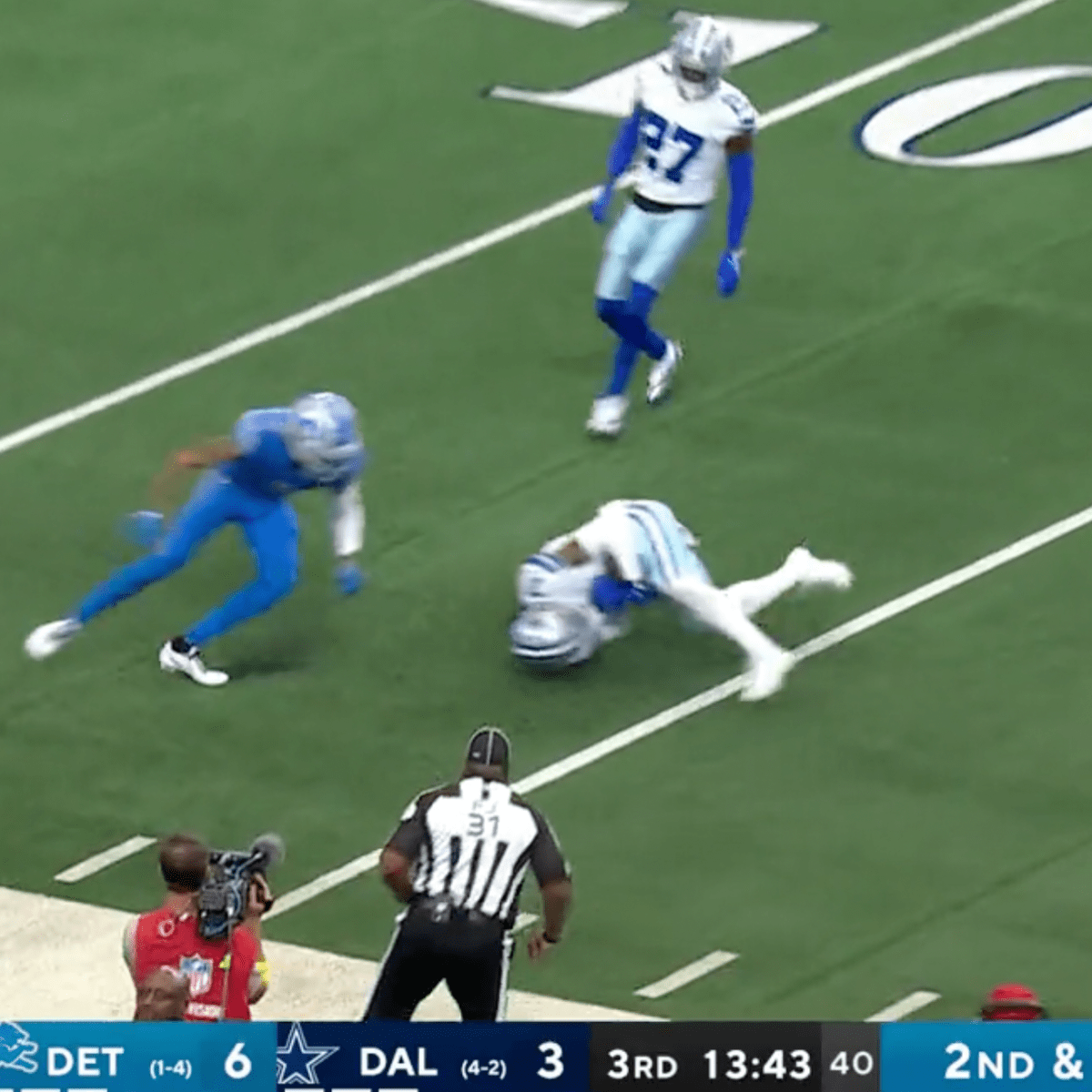 Detroit Lions vs Dallas Cowboys live online: Diggs interception, Elliott  touchdown, stats, scores and highlights