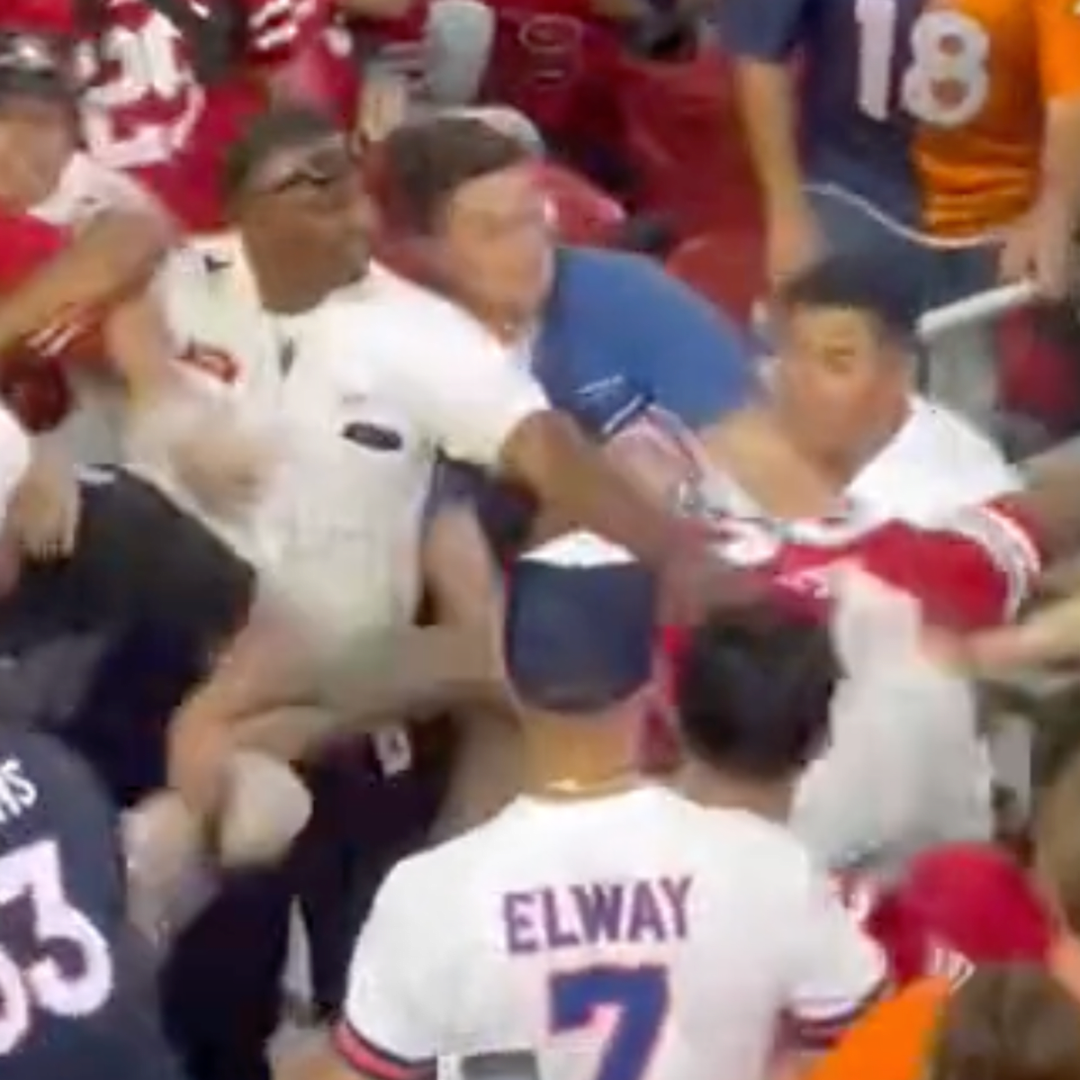 49ers fans get into brawl at preseason game in front of several