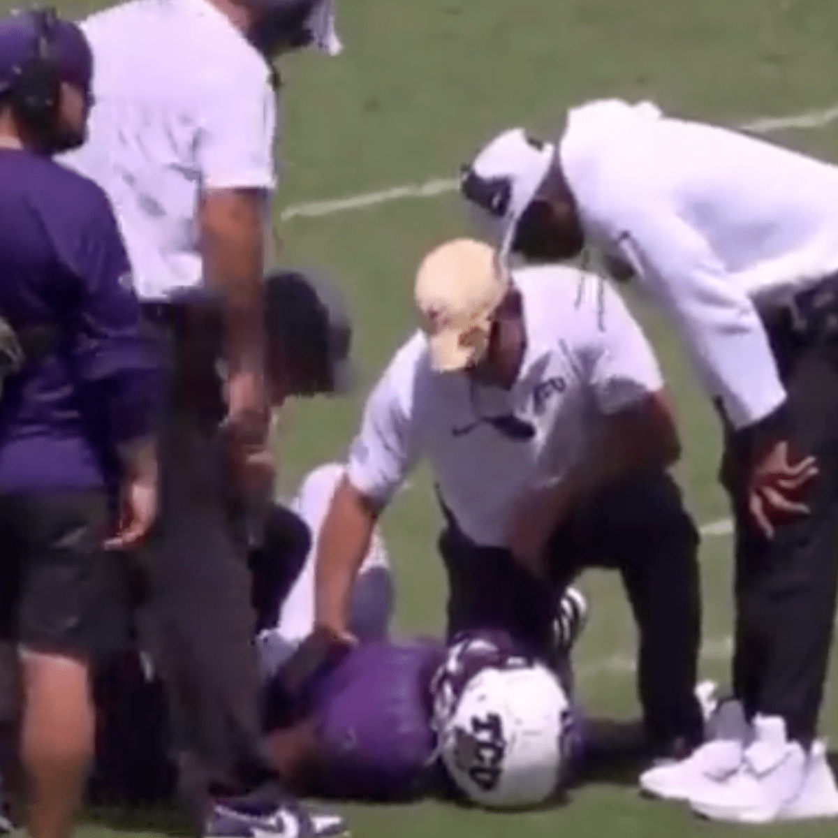 Deion Sanders reveals what he told injured TCU player during