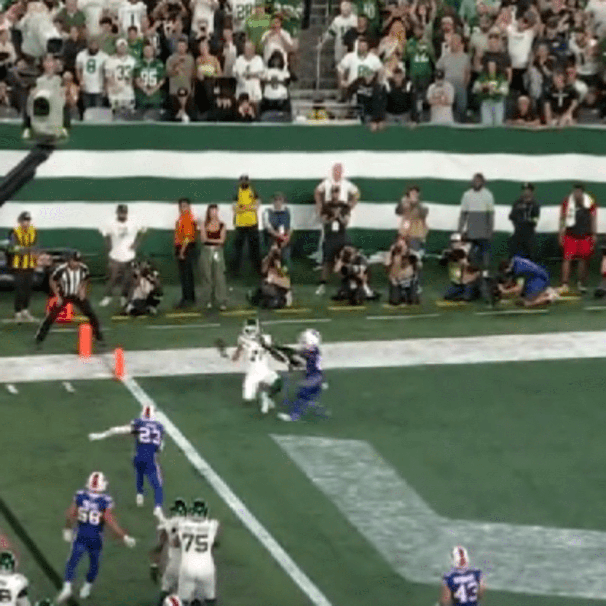 Garrett Wilson Tipped Zach Wilson Pass To Himself For TD