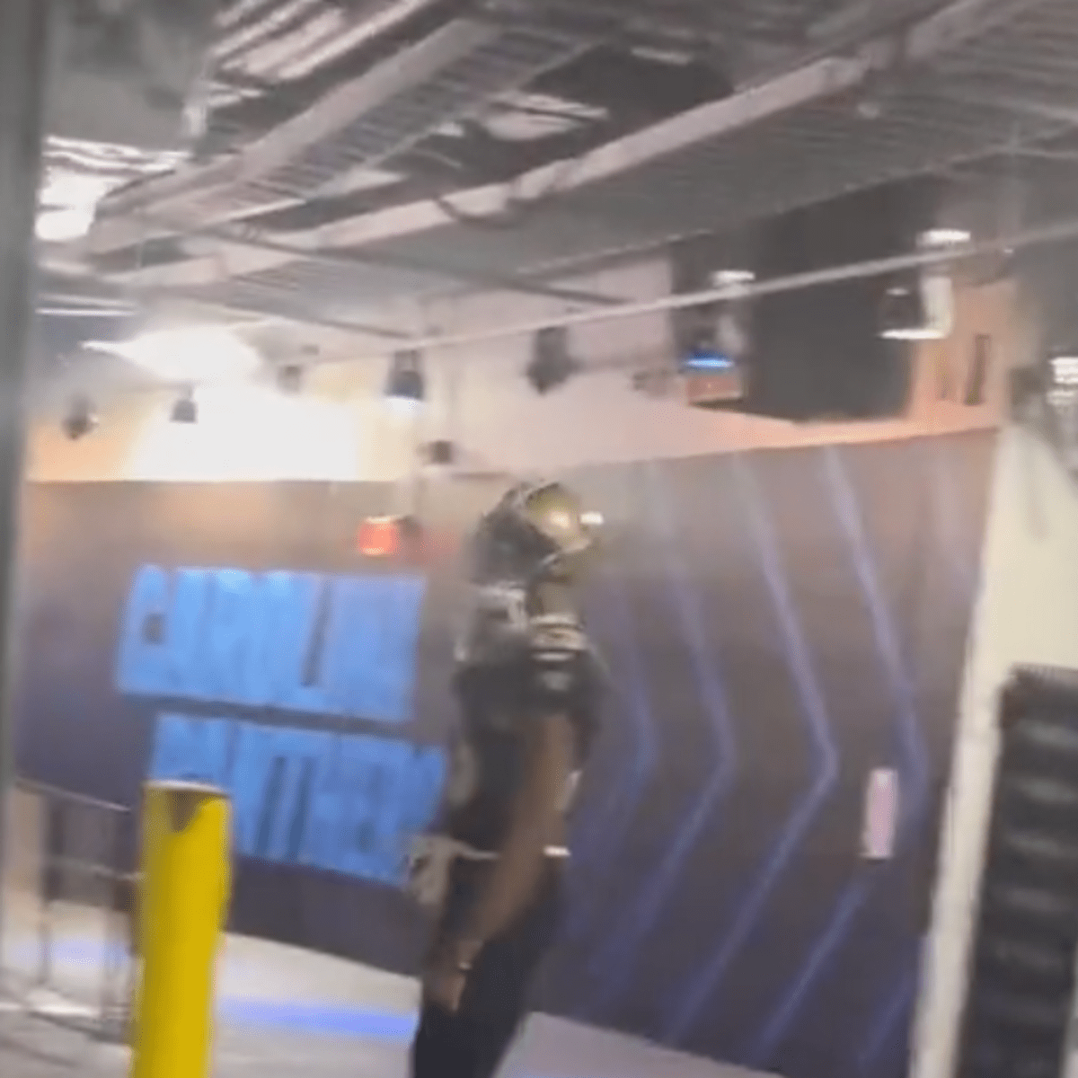 LOOK: Panthers' Derrick Brown confronts Michael Thomas in tunnel