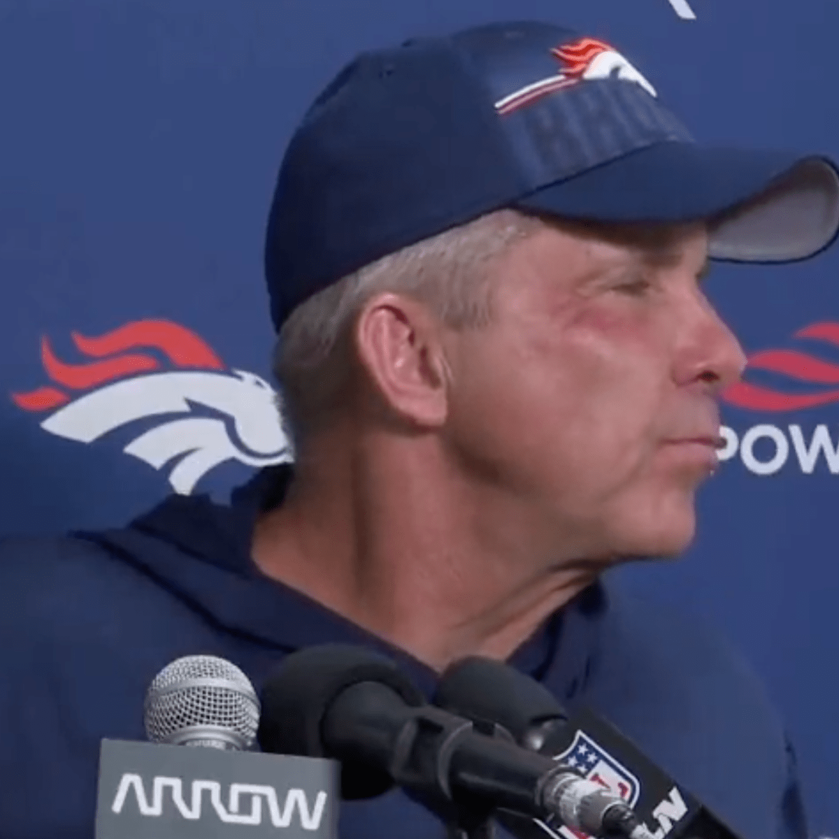 Sean Payton snaps at reporter in tense press conference as fans dub him  'sore loser' after Denver Broncos' historic loss