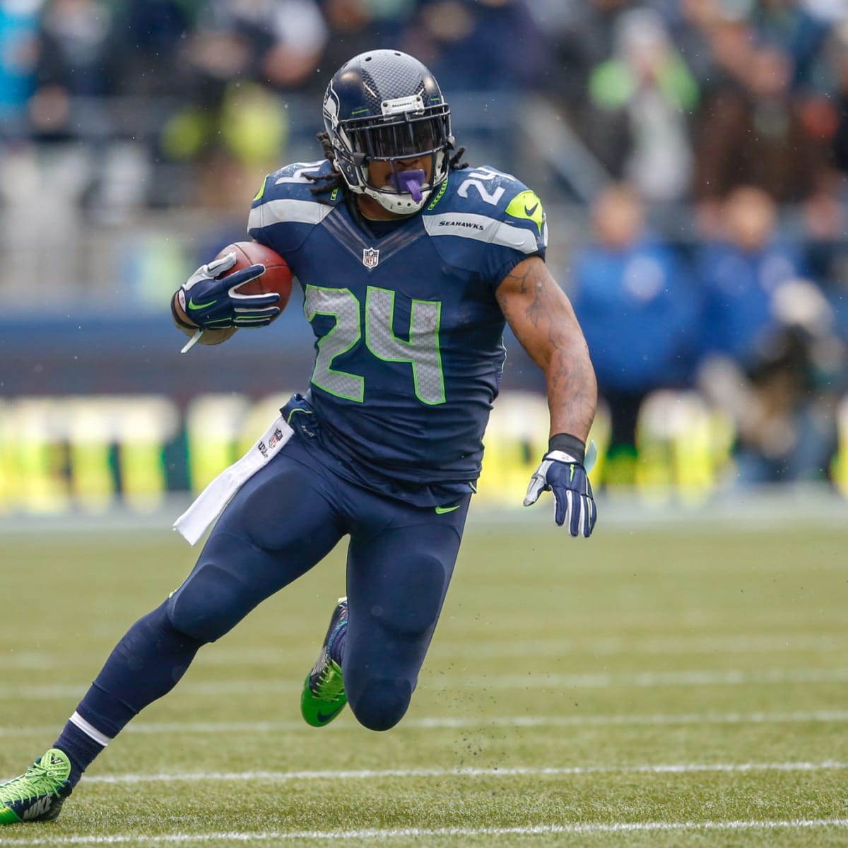 Marshawn Lynch Seattle Seahawks #24 Autographed Nike Custom