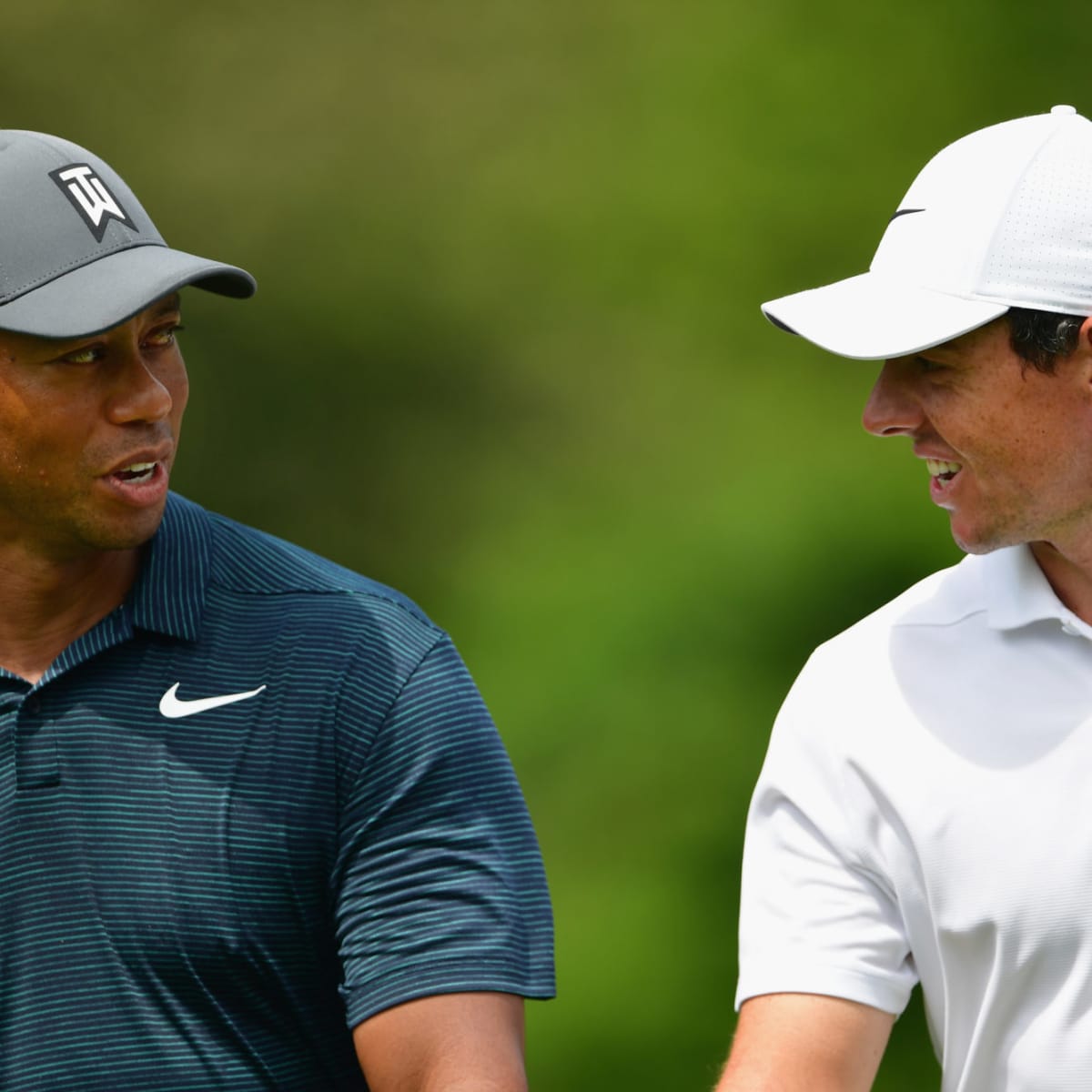 Look Rory McIlroy Tipped Cap To Tiger Woods During Friday s Round At The Open The Spun