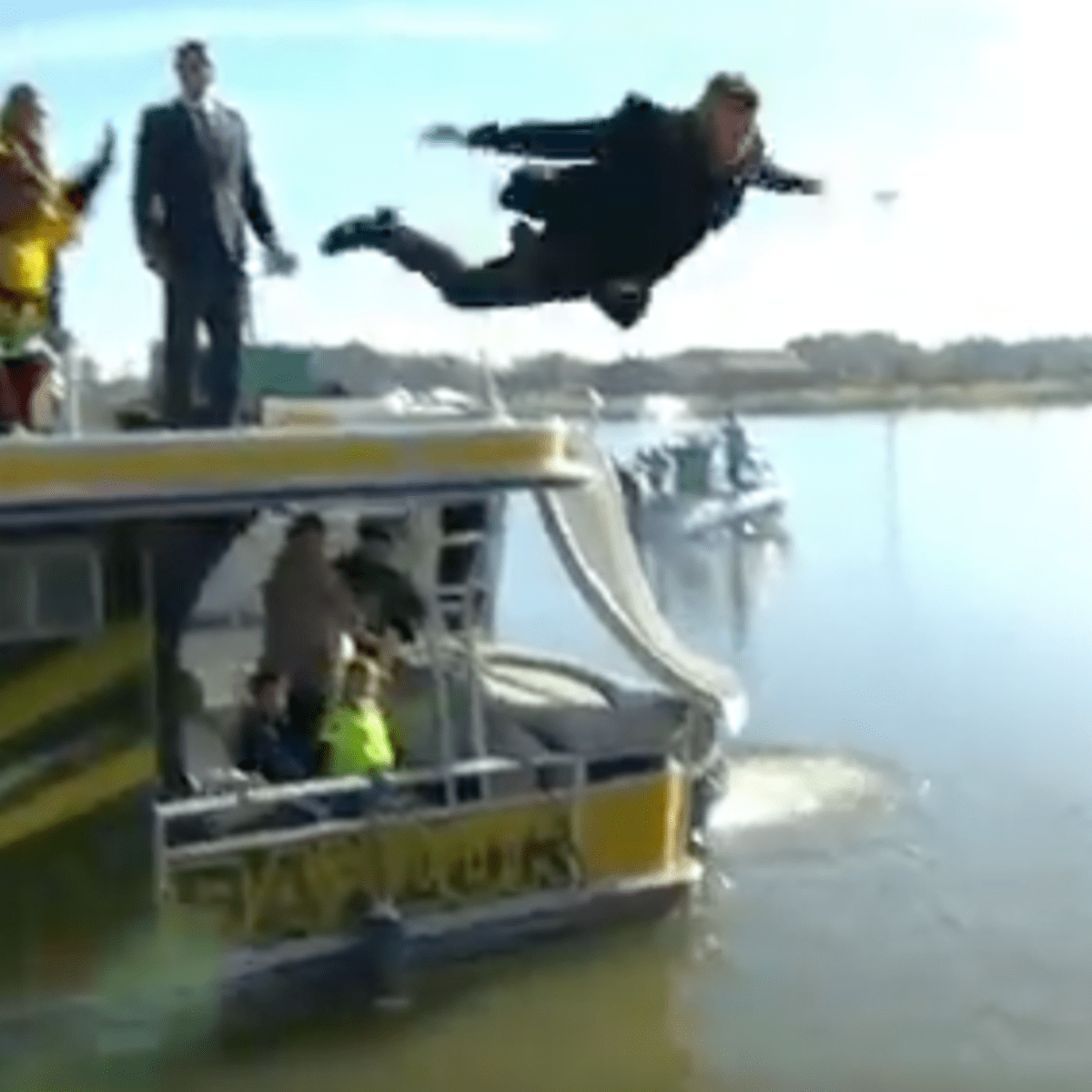 Video Pat McAfee Jumps Into A River On ESPN s College GameDay