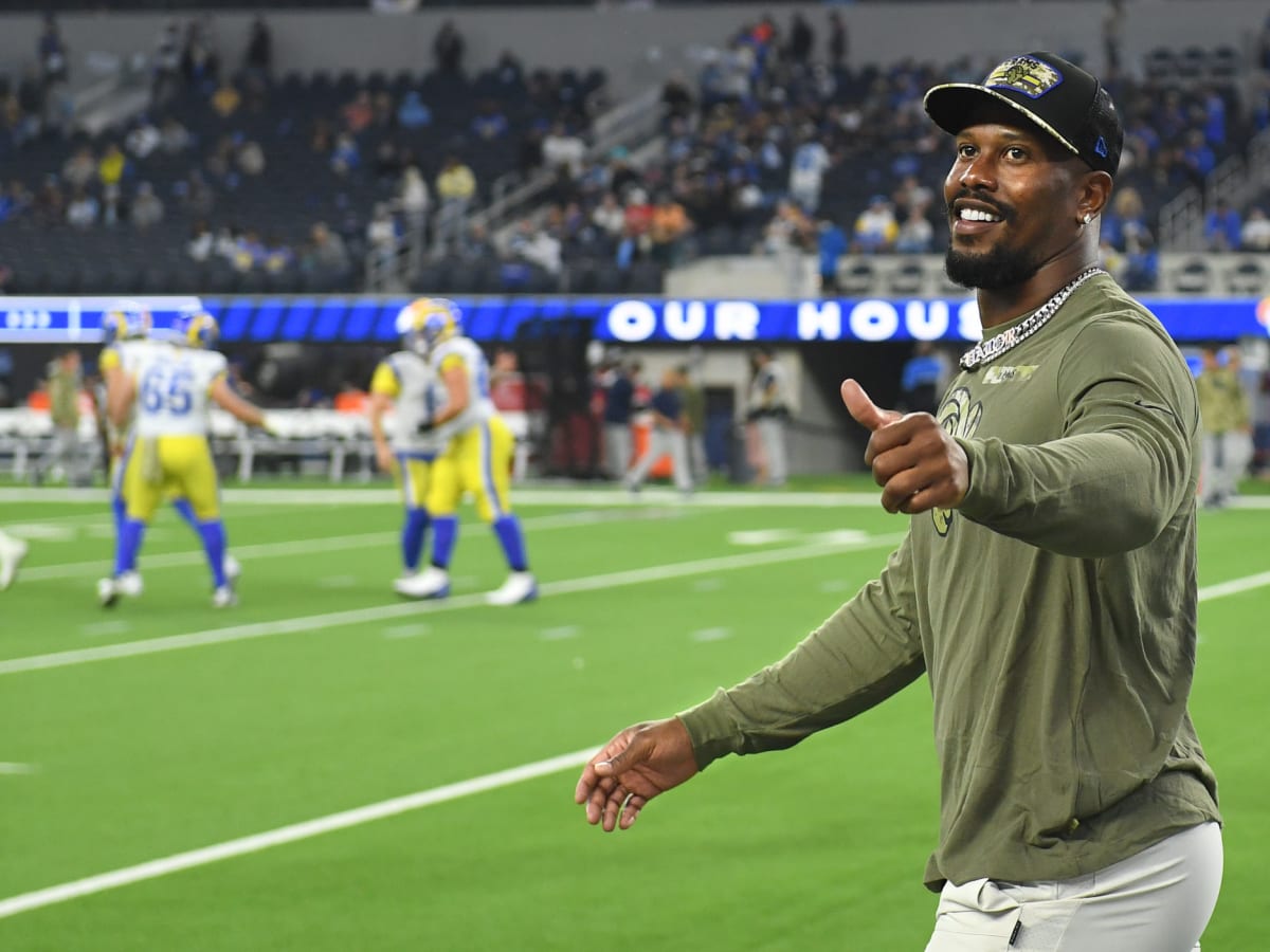 Von Miller of the Los Angeles Rams reacts following the NFC News Photo -  Getty Images