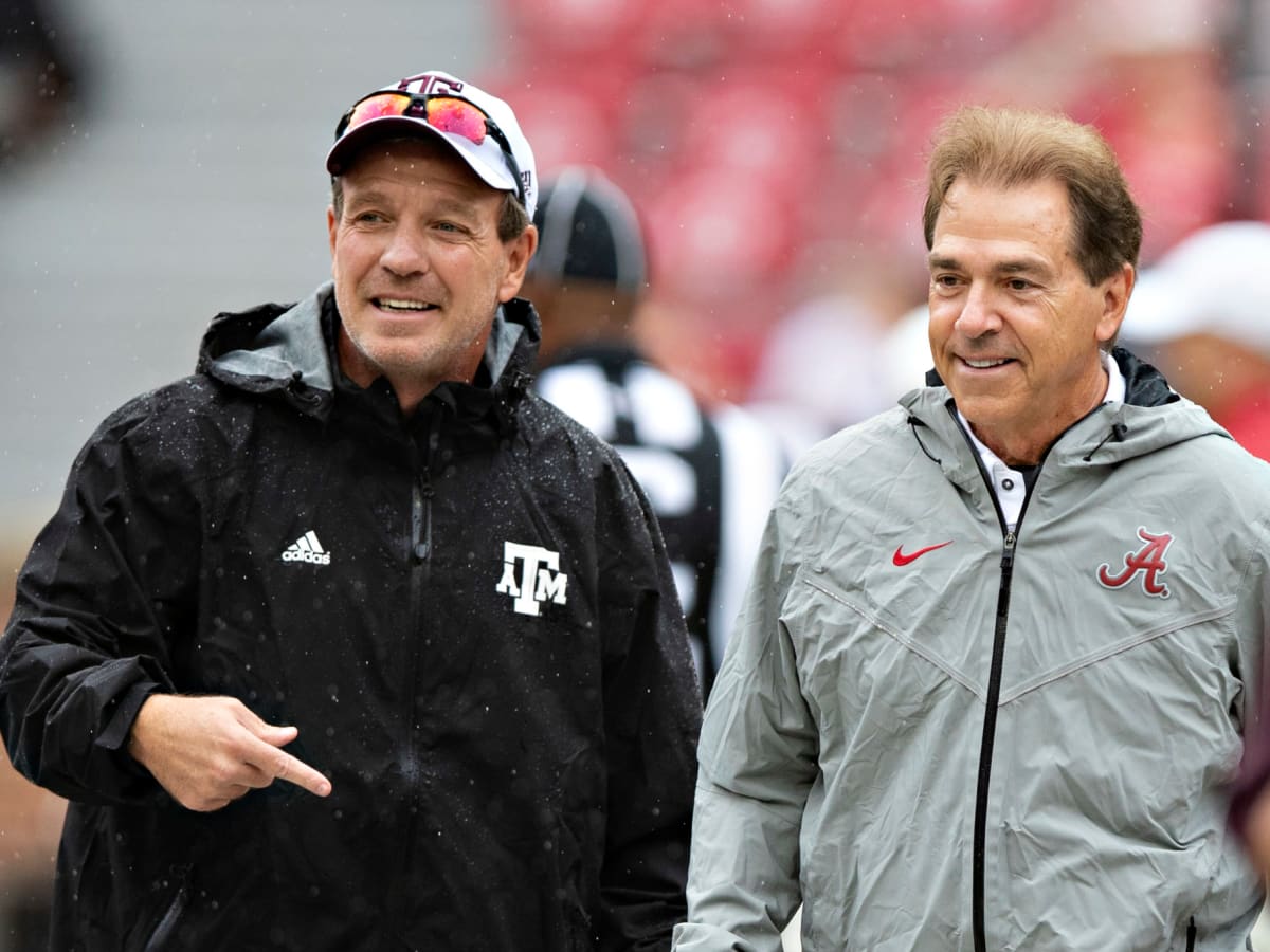 See Alabama football Nick Saban and Jimbo Fisher exchange handshake