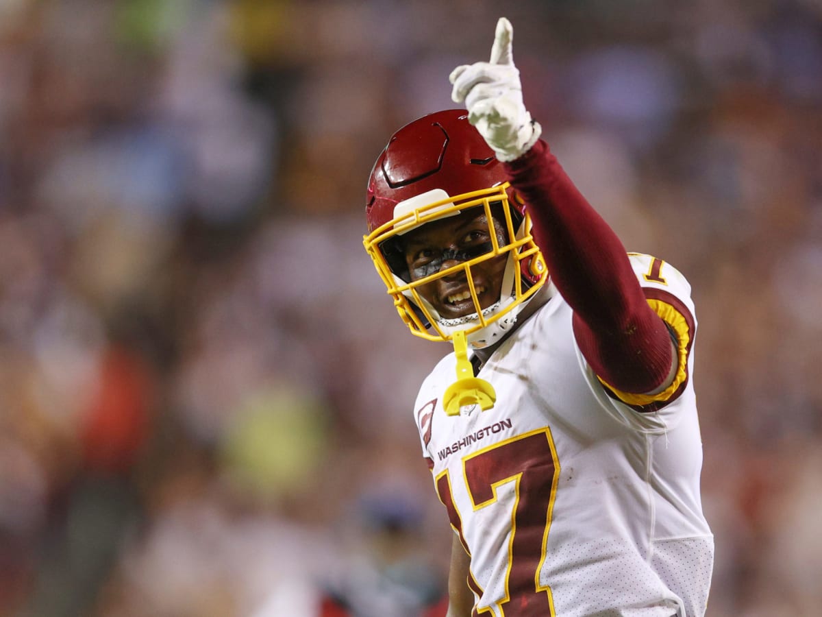 Terry McLaurin of the Washington Football Team reacts during the News  Photo - Getty Images