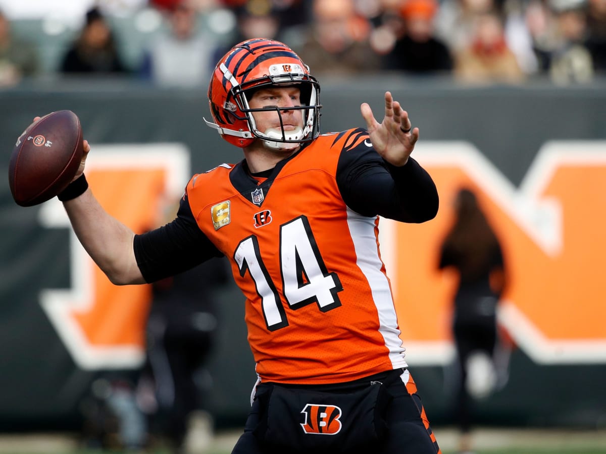 Cincinnati Bengals quarterback Andy Dalton (14) throws during