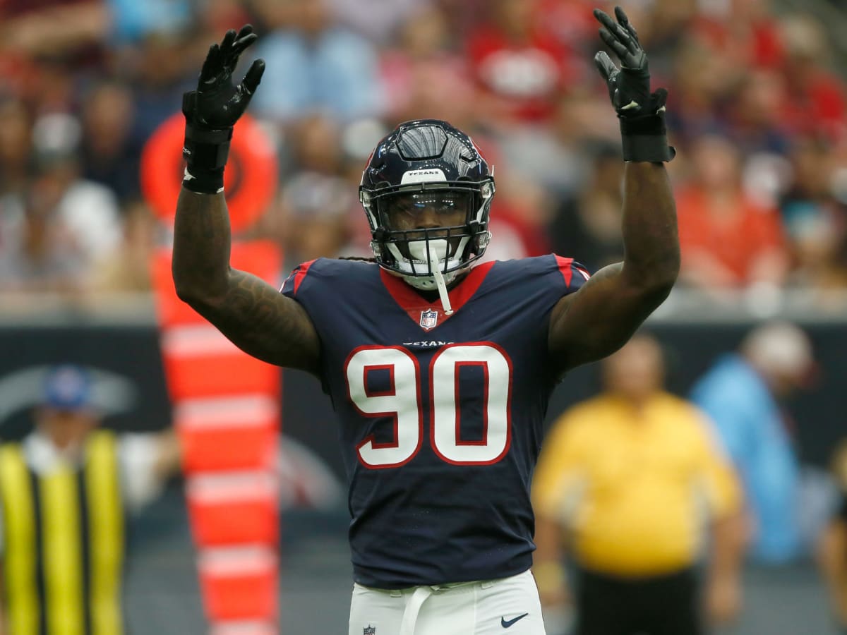 Jadeveon Clowney White Cleveland Browns Player-Issued #90 Throwback Jersey  from the 2021 NFL Season