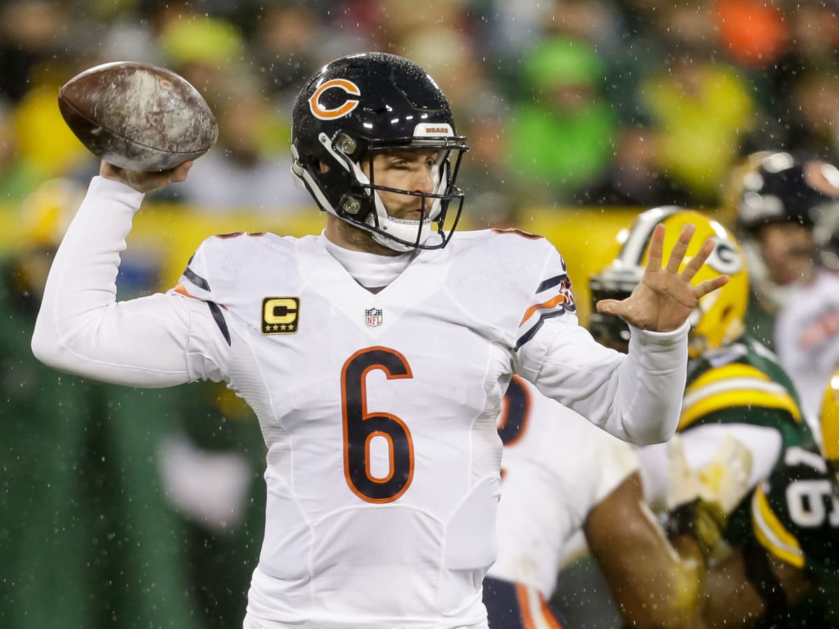 Jay Cutler looks thrilled to be playing for the Bears