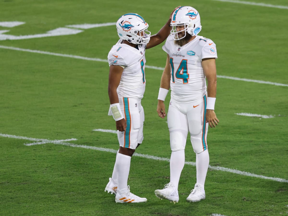 Tua Tagovailoa Rocks Ryan Fitzpatrick Jersey to Dolphins Presser, Offers  Major Praise for Fellow Quarterbacks - Dolphin Nation