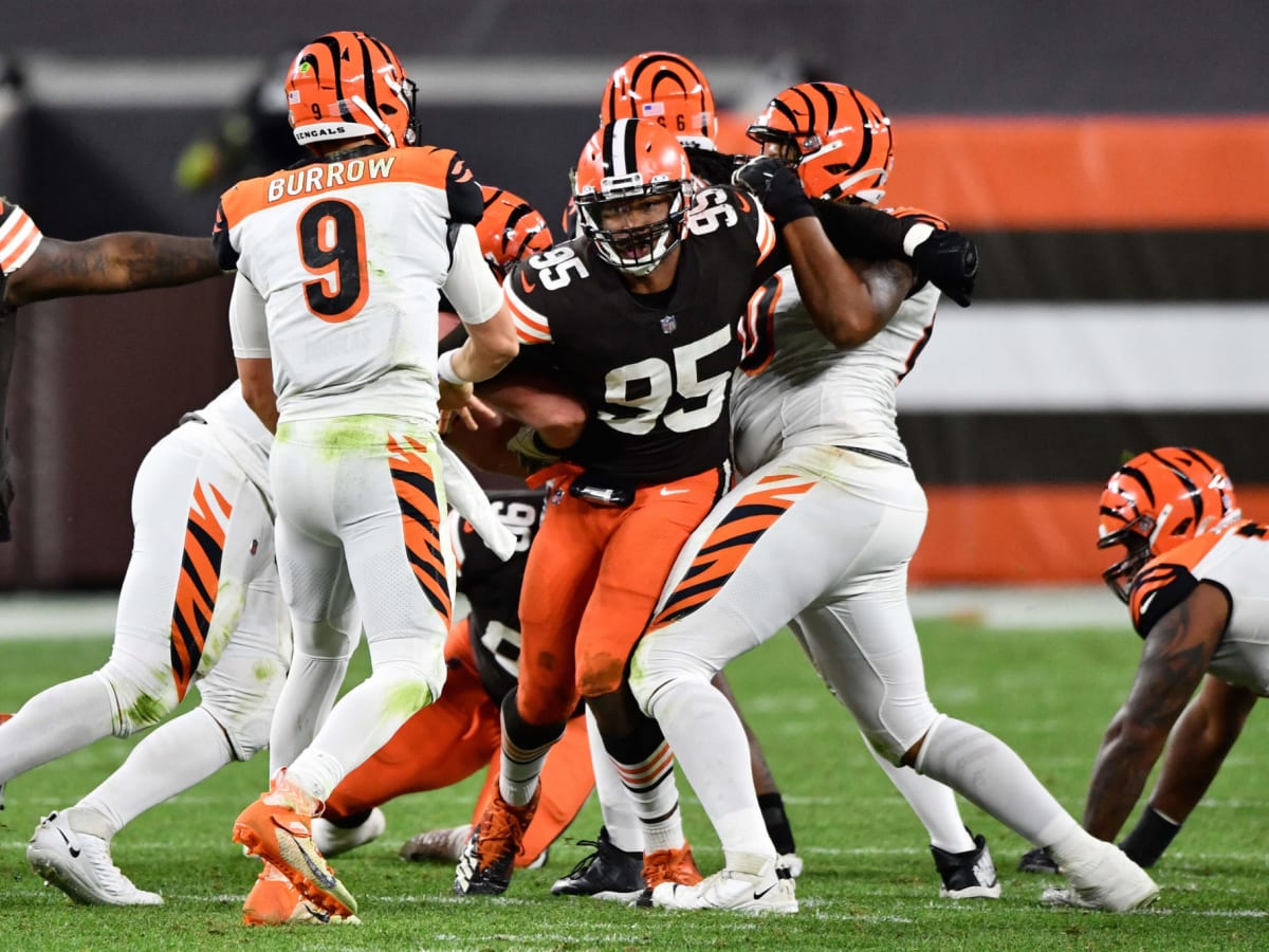 Watch A.J. Green pick off Joe Burrow after a Myles Garrett batted