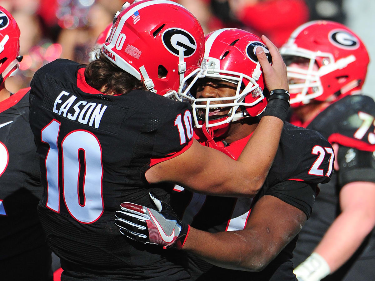 Nick Chubb Georgia Bulldogs #27 NCAA Jersey - Red