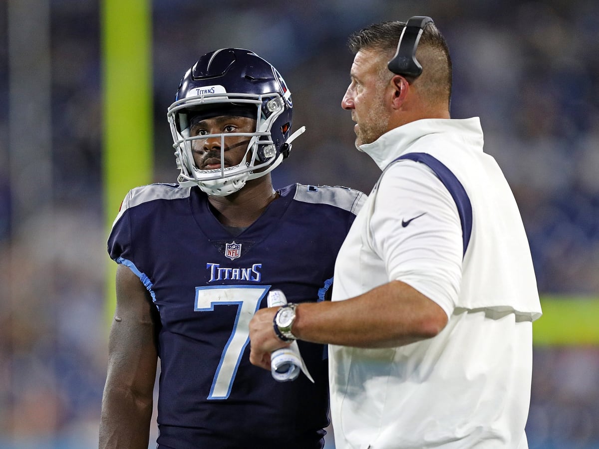 Tennessee Titans' Mike Vrabel reflects on pre-draft talk with Colts QB