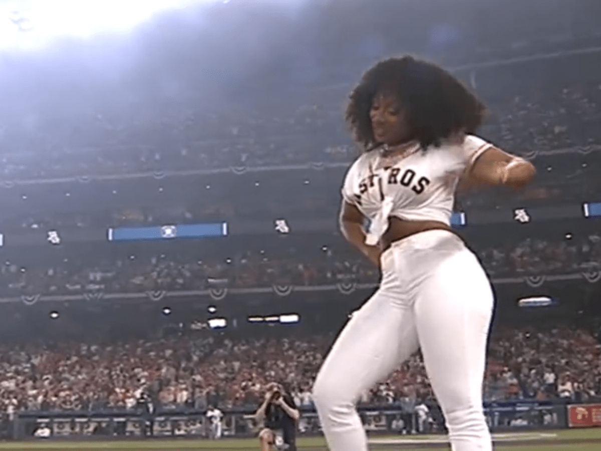 Megan Thee Stallion Throws Out First Pitch At The Houston Astros