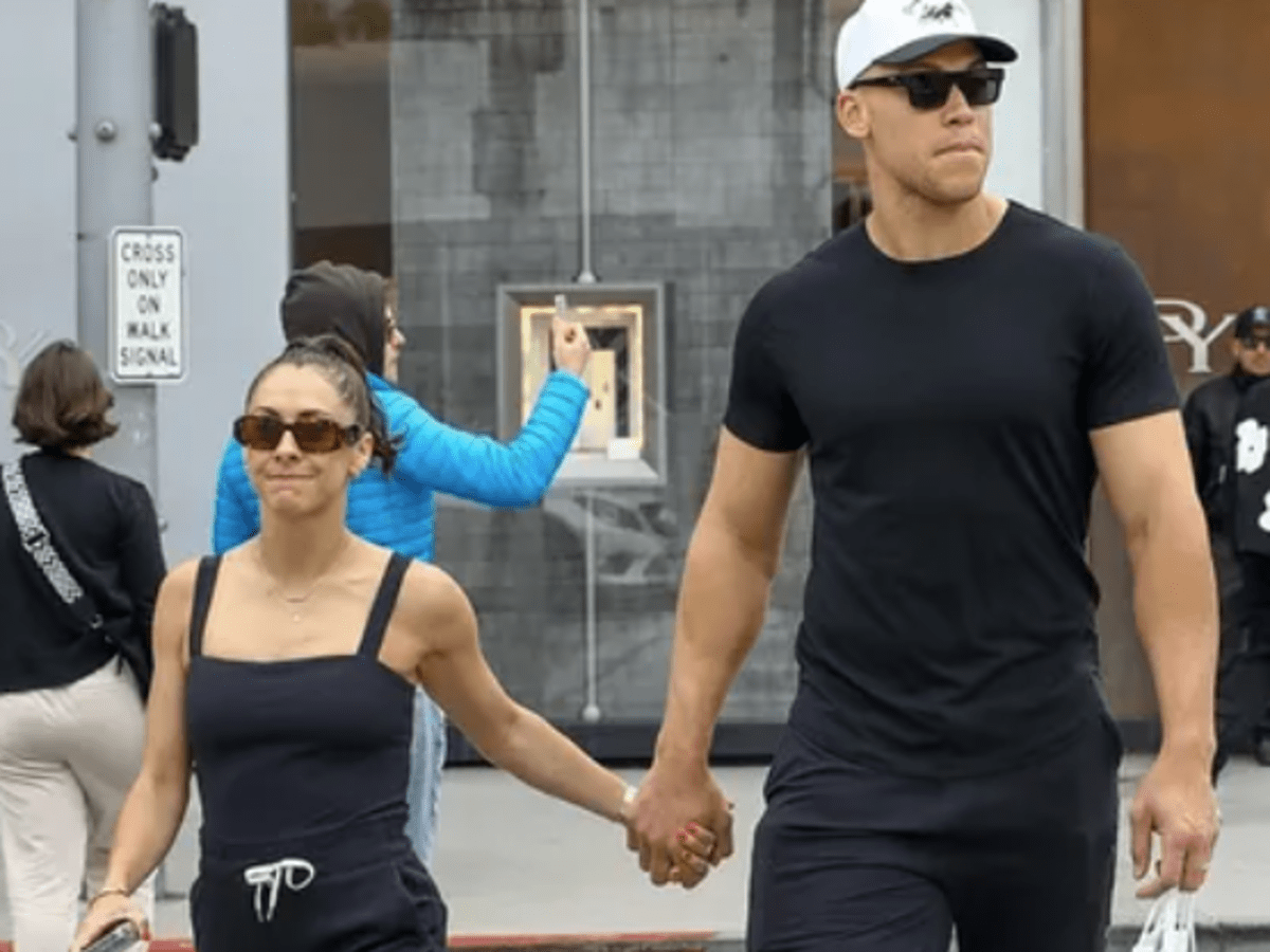 In photos: Aaron Judge takes wife Samantha for shopping in Beverly Hills  before Dodgers series