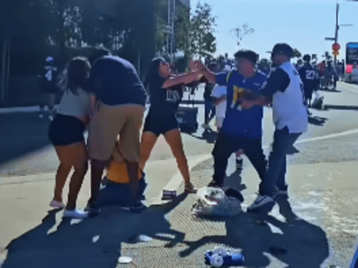 Video: Bloody Fight Breaks Out Between Cowboys, Rams Fans - The Spun