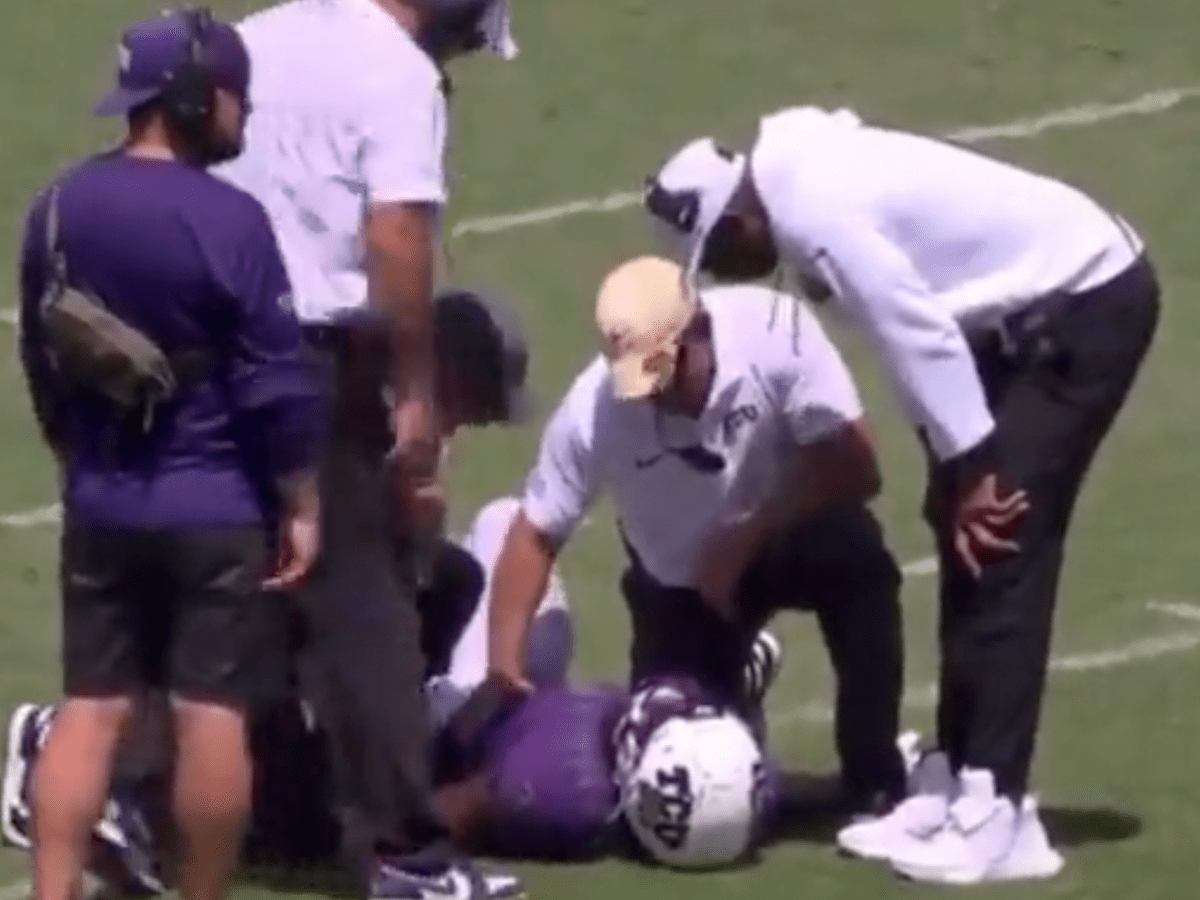 Colorado's Deion Sanders says he told injured TCU player to 'get back in  this game' during viral moment