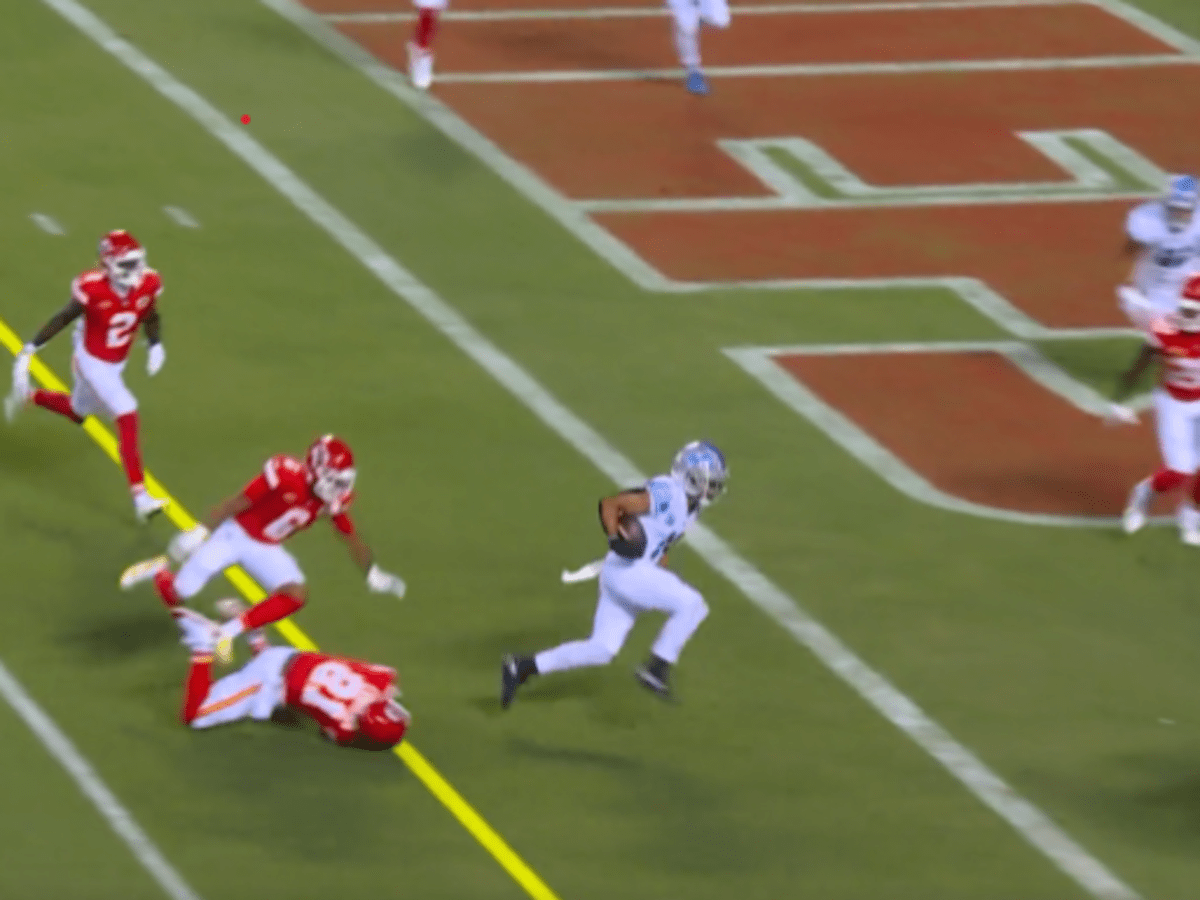 Detroit Lions wide receiver Amon-Ra St. Brown (14) runs a route against the  Miami Dolphins during an NFL football game, Sunday, Oct. 30, 2022, in  Detroit. (AP Photo/Rick Osentoski Stock Photo - Alamy