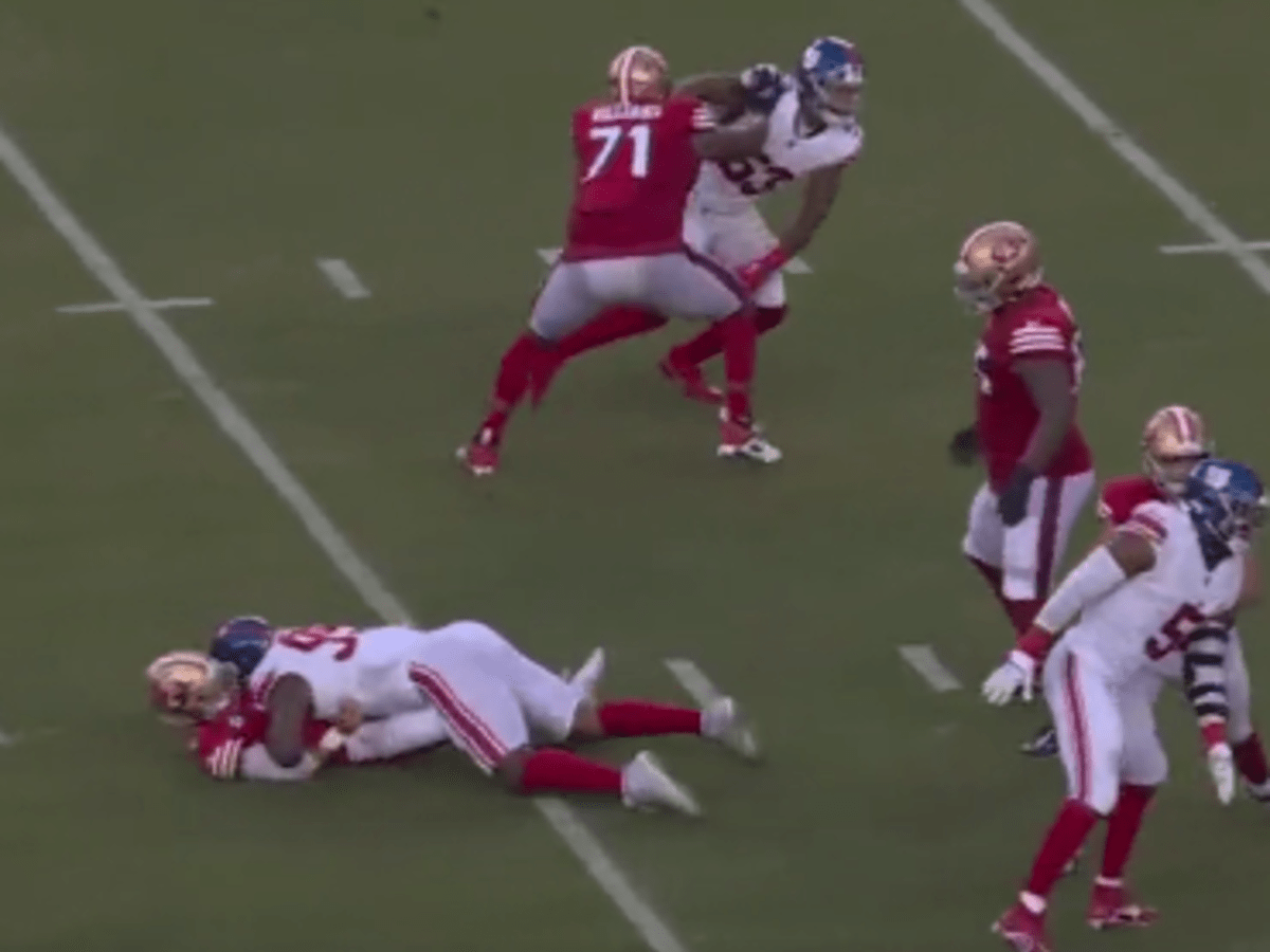 Giants' Leonard Williams thinks 49ers' lineman should be fined for cheap  shot on his teammate 