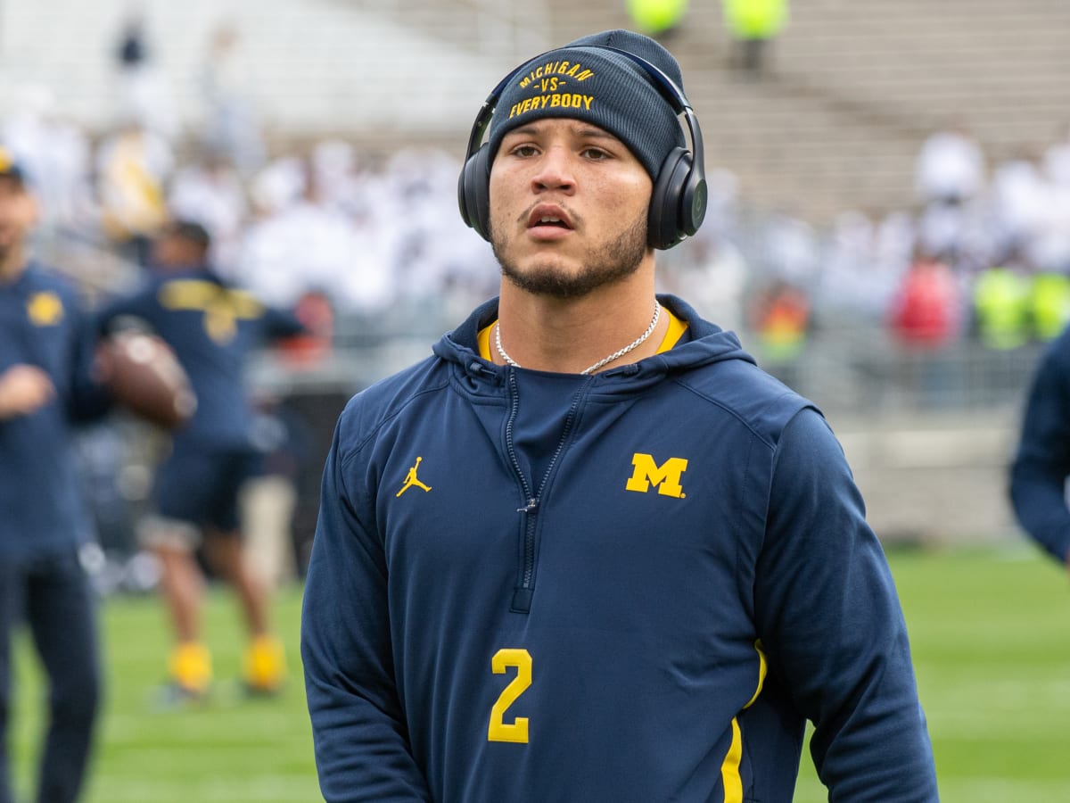 Blake Corum Wearing Special Jersey Entering Michigan Stadium On