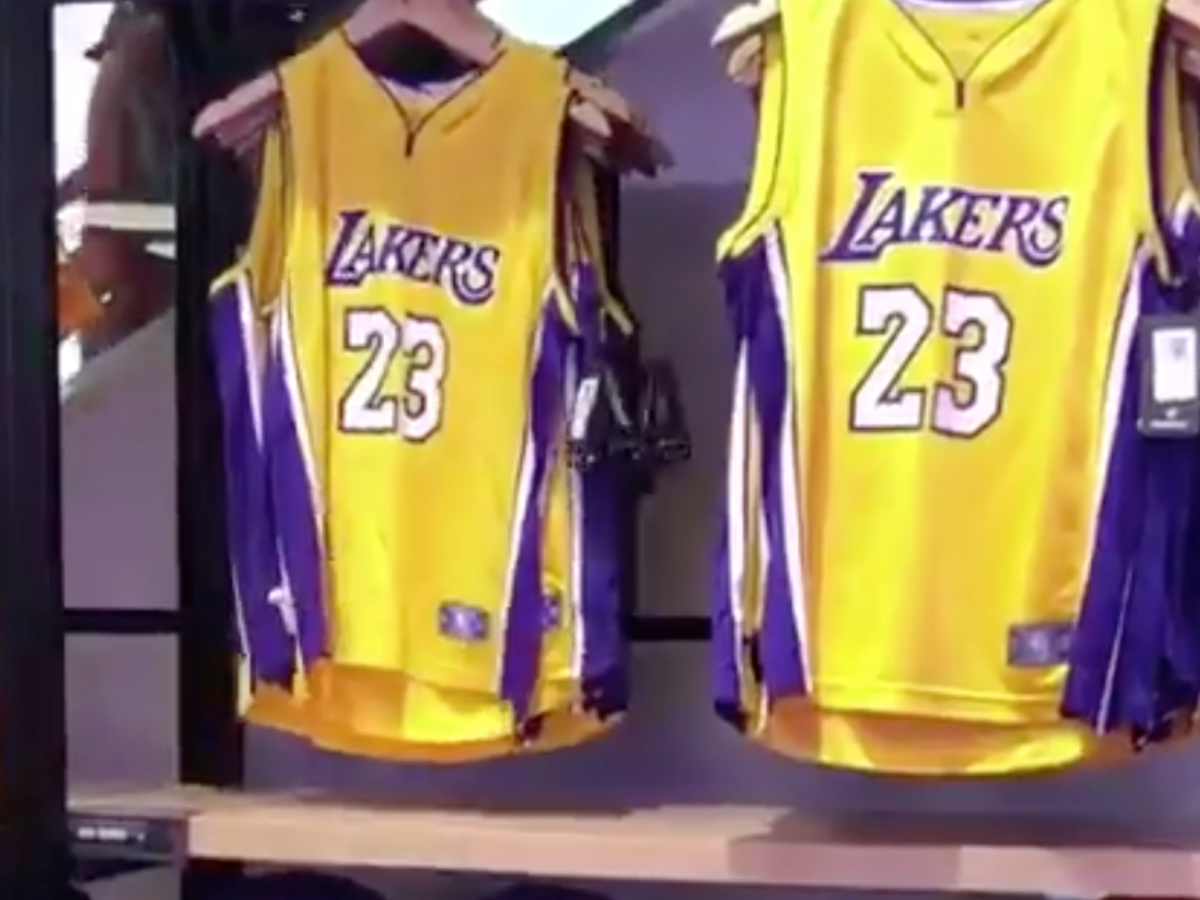 Video LeBron James Lakers Jerseys Just Hit NBA Stores The Spun