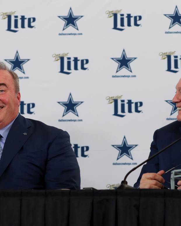 New Dallas Cowboys coach Mike McCarthy at his introductory press conference in Dallas.