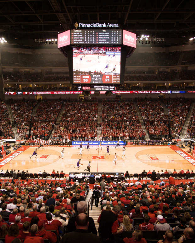 General view of Nebraska basketball's Pinnacle Bank Arena.