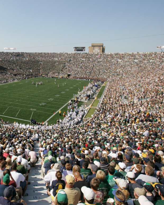 A general view of Notre Dame's football stadium.