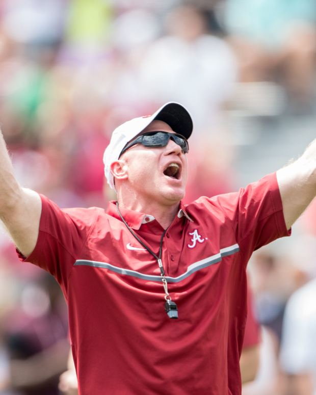 Alabama strength coach Scott Cochran during a spring game.
