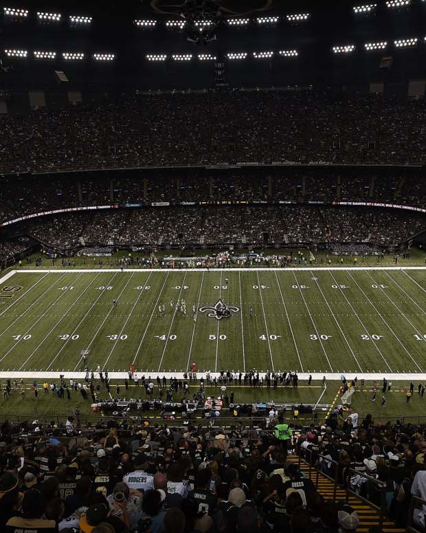 A general view of the Superdome during a New Orleans Saints game.