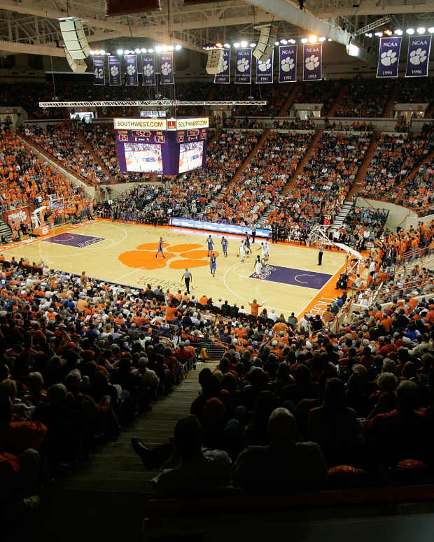 CLEMSON, SC - JANUARY 11: A general view of Littlejohn Coliseum during the game between the Duke Blue Devils and the Clemson Tigers on January 11, 2014 in Clemson, South Carolina. (Photo by Tyler Smith/Getty Images)