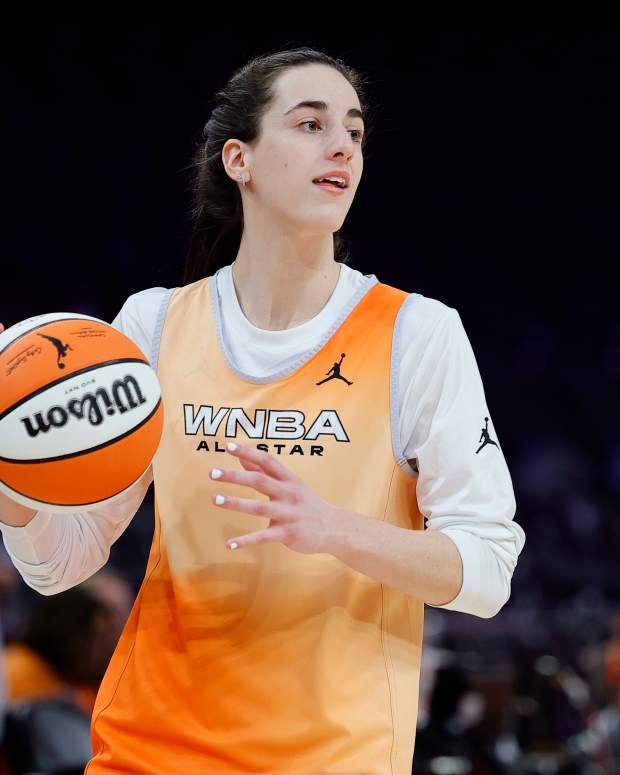 Caitlin Clark at WNBA All-Star practice.