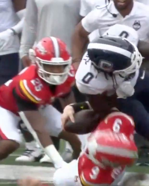 Billy Edwards Jr. gets leveled.